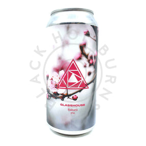 GlassHouse Sakura IPA 6.3% (440ml can)-Hop Burns & Black