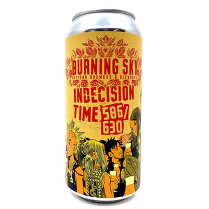 Burning Sky Indecision Time 586/630 Pale Ale 5.6% (440ml can)-Hop Burns & Black