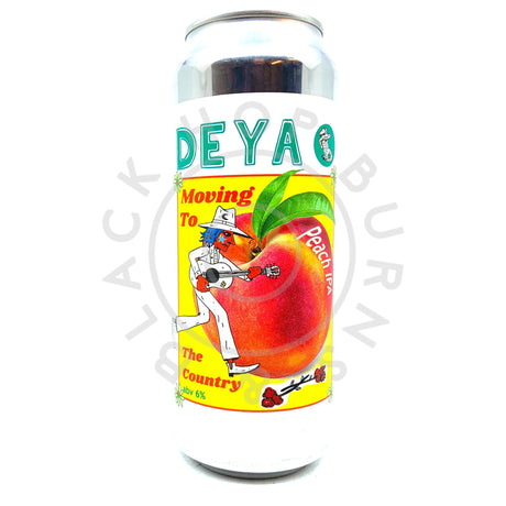 DEYA Moving To The Country Peach IPA 6.5% (500ml can)-Hop Burns & Black