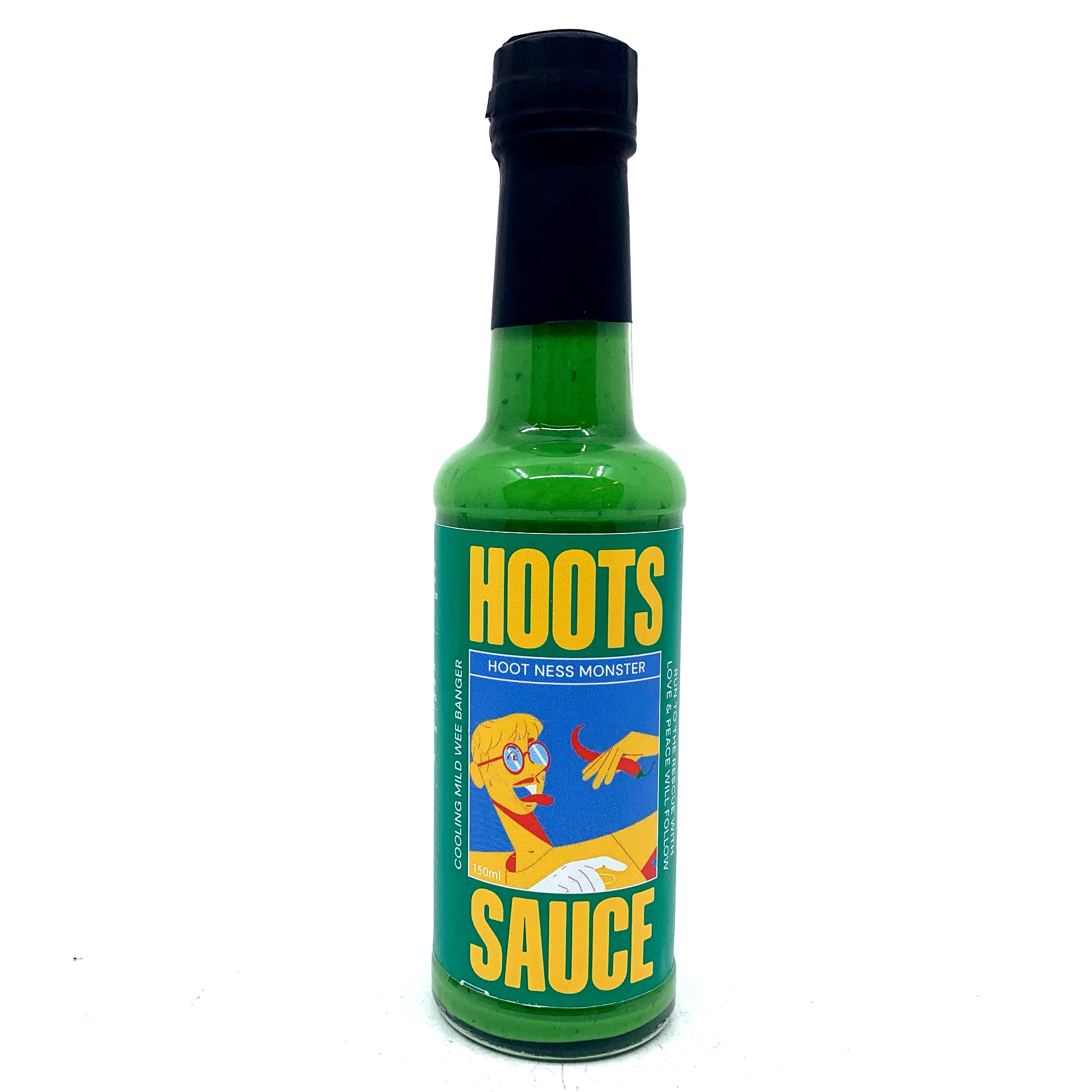 Hoots Hoot Ness Monster Hot Sauce (150ml)-Hop Burns & Black