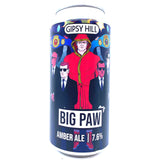 Gipsy Hill Big Paw Amber Ale 7.6% (440ml can)-Hop Burns & Black