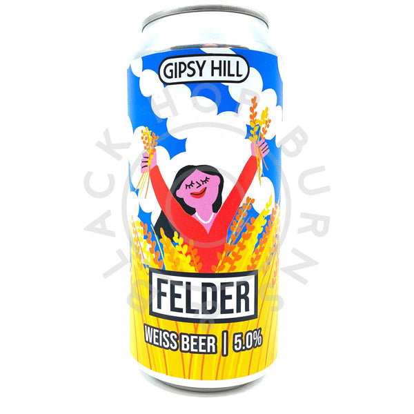 Gipsy Hill Felder Weiss Beer 5% (440ml can)-Hop Burns & Black