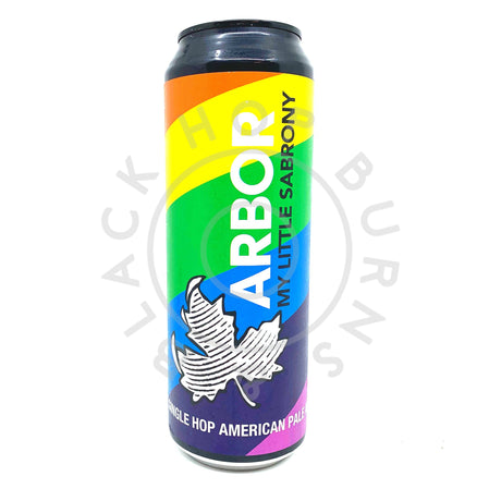 Arbor My Little Sabrony Pale Ale 5% (568ml can)-Hop Burns & Black