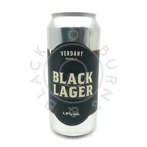 Verdant Black Lager 4.9% (440ml can)-Hop Burns & Black