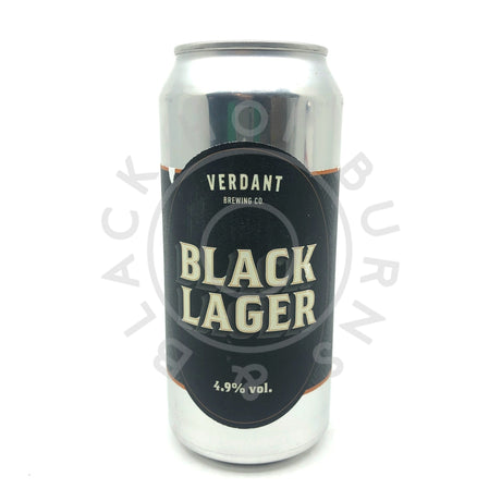 Verdant Black Lager 4.9% (440ml can)-Hop Burns & Black