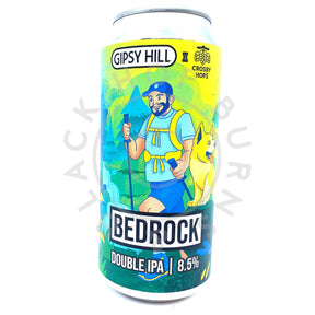 Gipsy Hill Bedrock Double IPA 8.5% (440ml can)-Hop Burns & Black