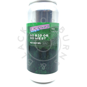Neon Raptor Go Big Or Go West Double IPA 8.2% (440ml can)-Hop Burns & Black
