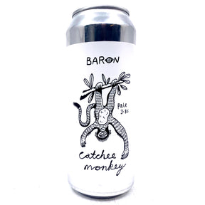 Baron Brewing Catchee Monkee Pale Ale 3.8% (500ml can)-Hop Burns & Black