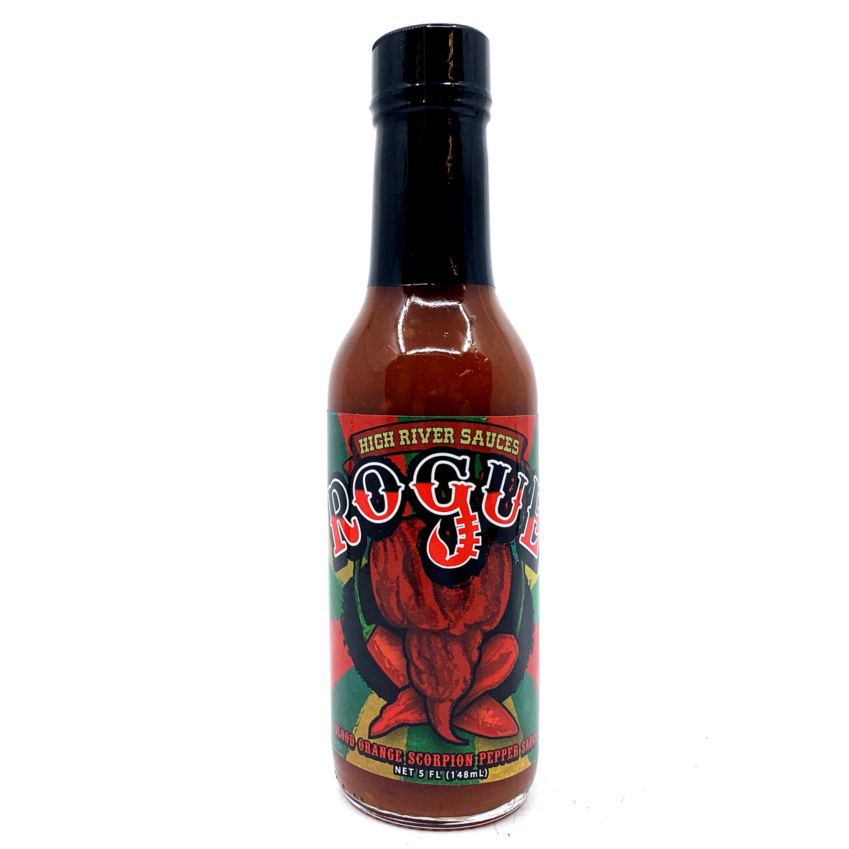 High River Sauces Rogue Moruga Blood Orange Scorpion Hot Sauce (148ml)-Hop Burns & Black