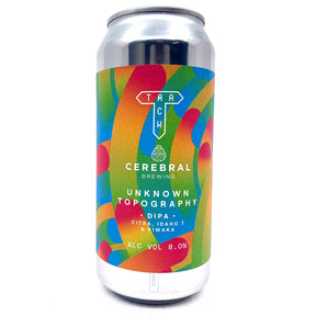 Track Unknown Topography Double IPA 8% (440ml can)-Hop Burns & Black