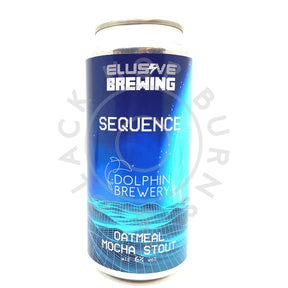 Elusive Brewing Sequence Oatmeal Mocha Stout 6% (440ml can)-Hop Burns & Black