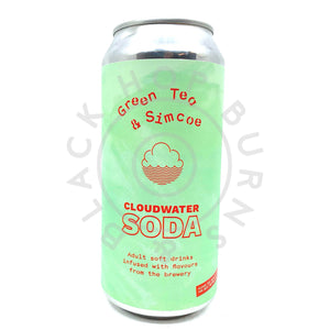Cloudwater Soda Green Tea & Simcoe (440ml can)-Hop Burns & Black