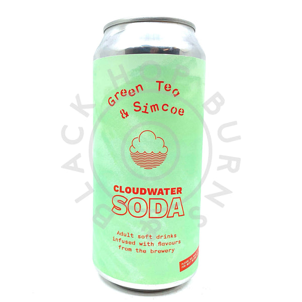 Cloudwater Soda Green Tea & Simcoe (440ml can)-Hop Burns & Black