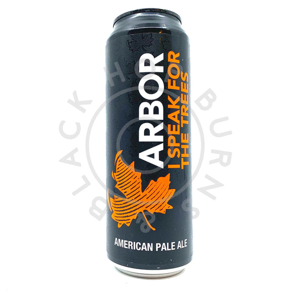 Arbor I Speak For The Trees American Pale Ale 5% (568ml can)-Hop Burns & Black