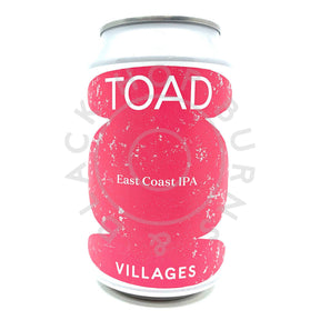 Villages Toad East Coast IPA 6% (330ml can)-Hop Burns & Black