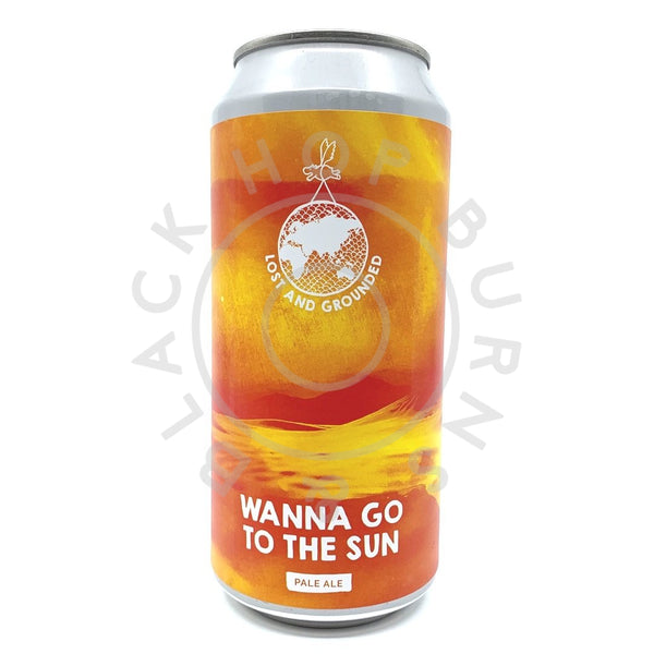 Lost & Grounded Wanna Go To The Sun Pale Ale 4.6% (440ml can)-Hop Burns & Black