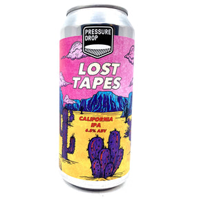 Pressure Drop Lost Tapes California IPA 6.8% (440ml can)-Hop Burns & Black