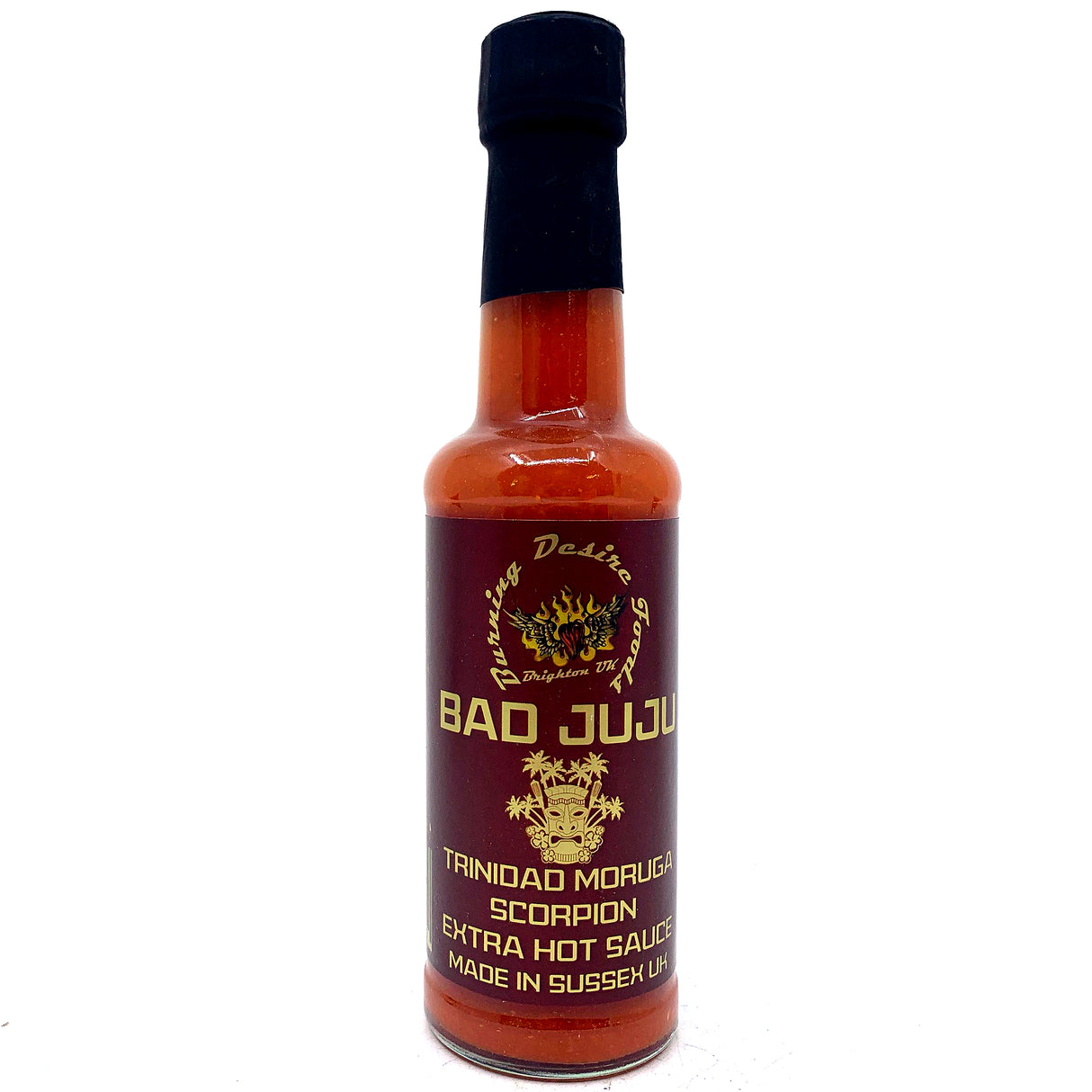 Burning Desire Bad Juju Trinidad Moruga Scorpion Super Hot Sauce (148ml)-Hop Burns & Black