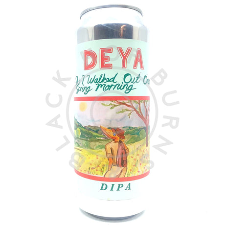 DEYA As I Walked Out One Spring Morning Double IPA 8% (500ml can)-Hop Burns & Black