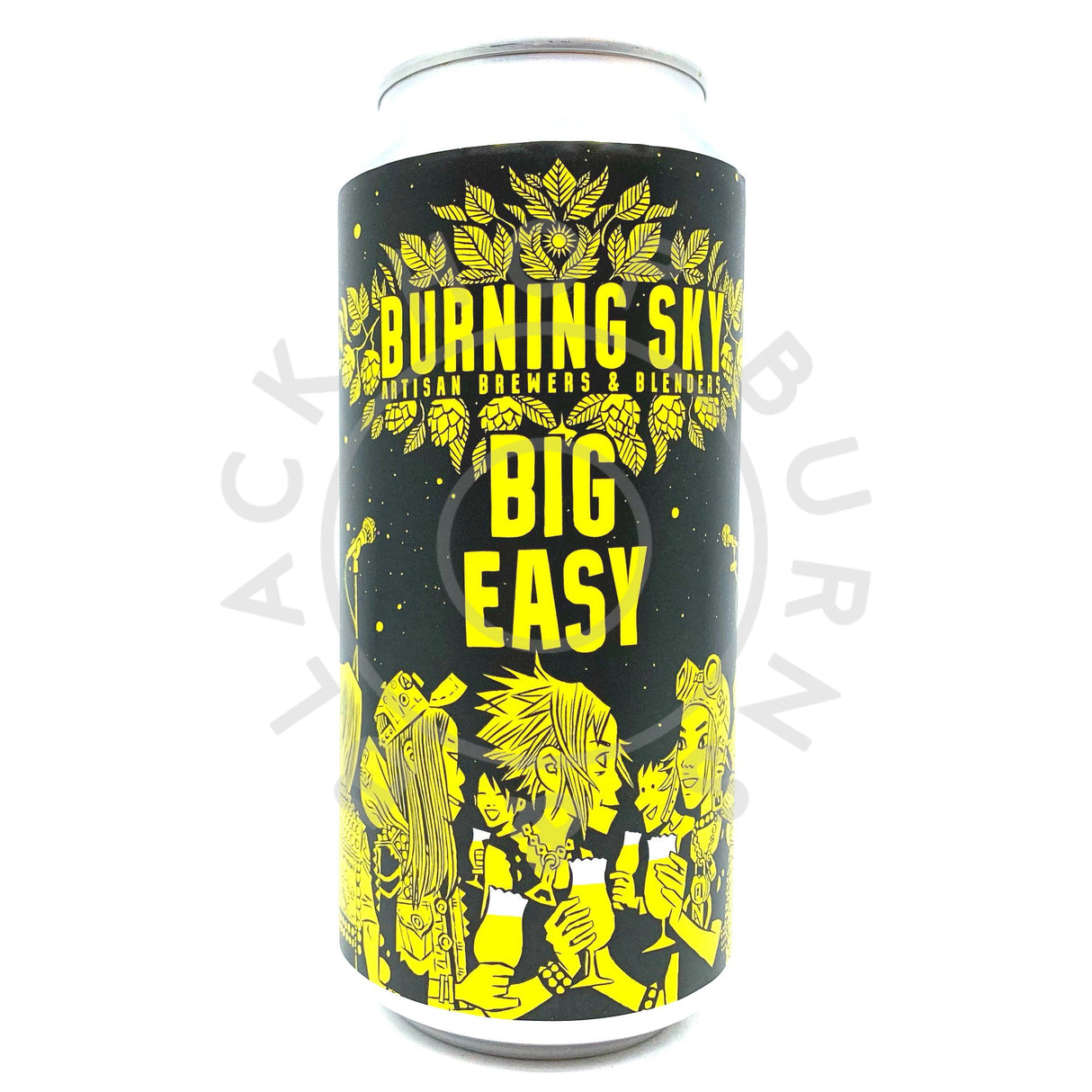 Burning Sky Big Easy DIPA 8% (440ml can)-Hop Burns & Black