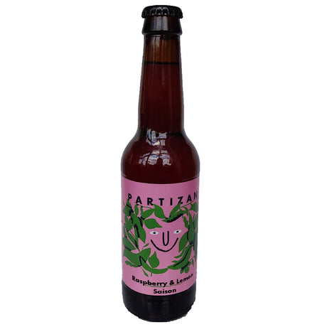 Partizan Raspberry & Lemon Saison 4% (330ml)-Hop Burns & Black