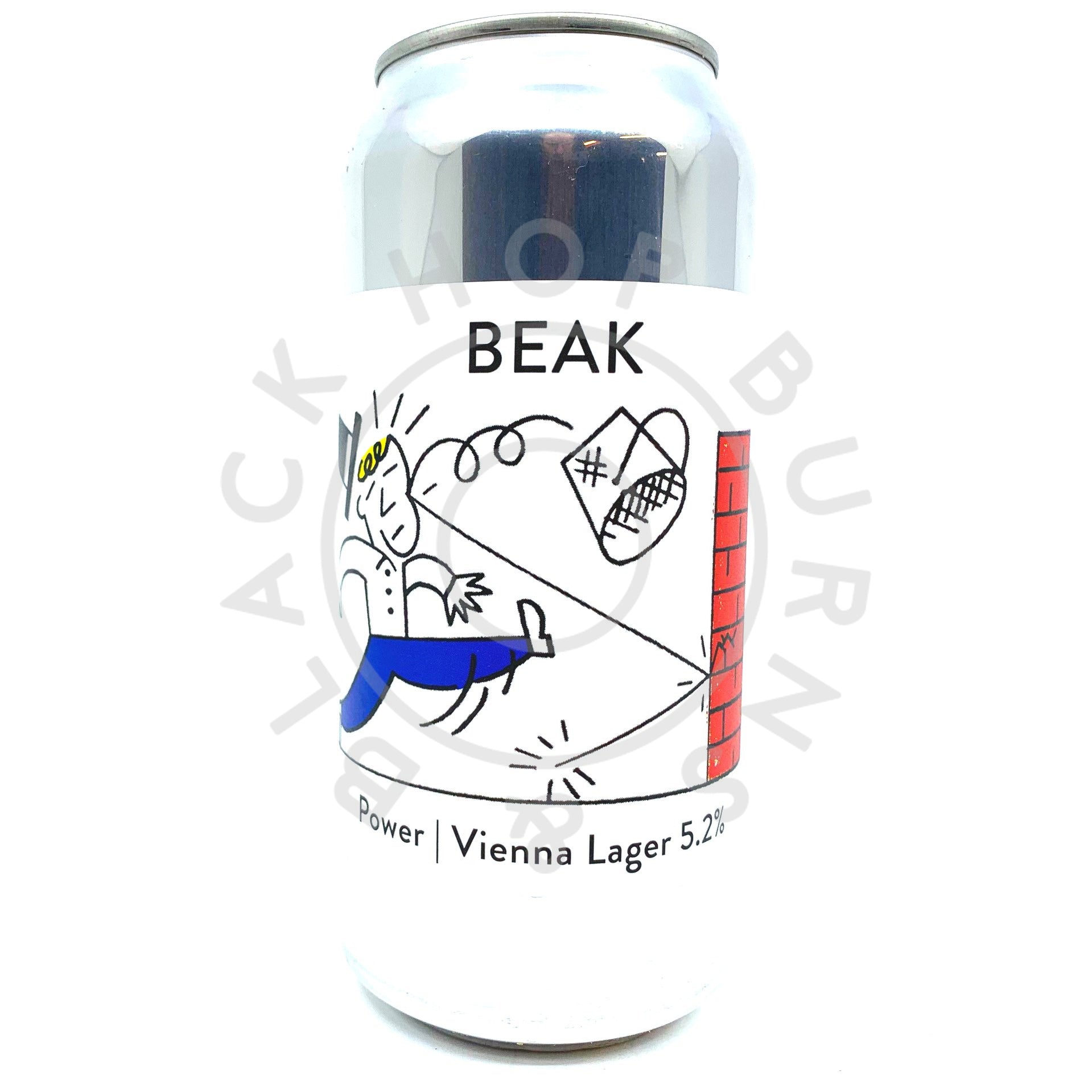 Beak Brewery Power Vienna Lager 5.2% (440ml can)-Hop Burns & Black