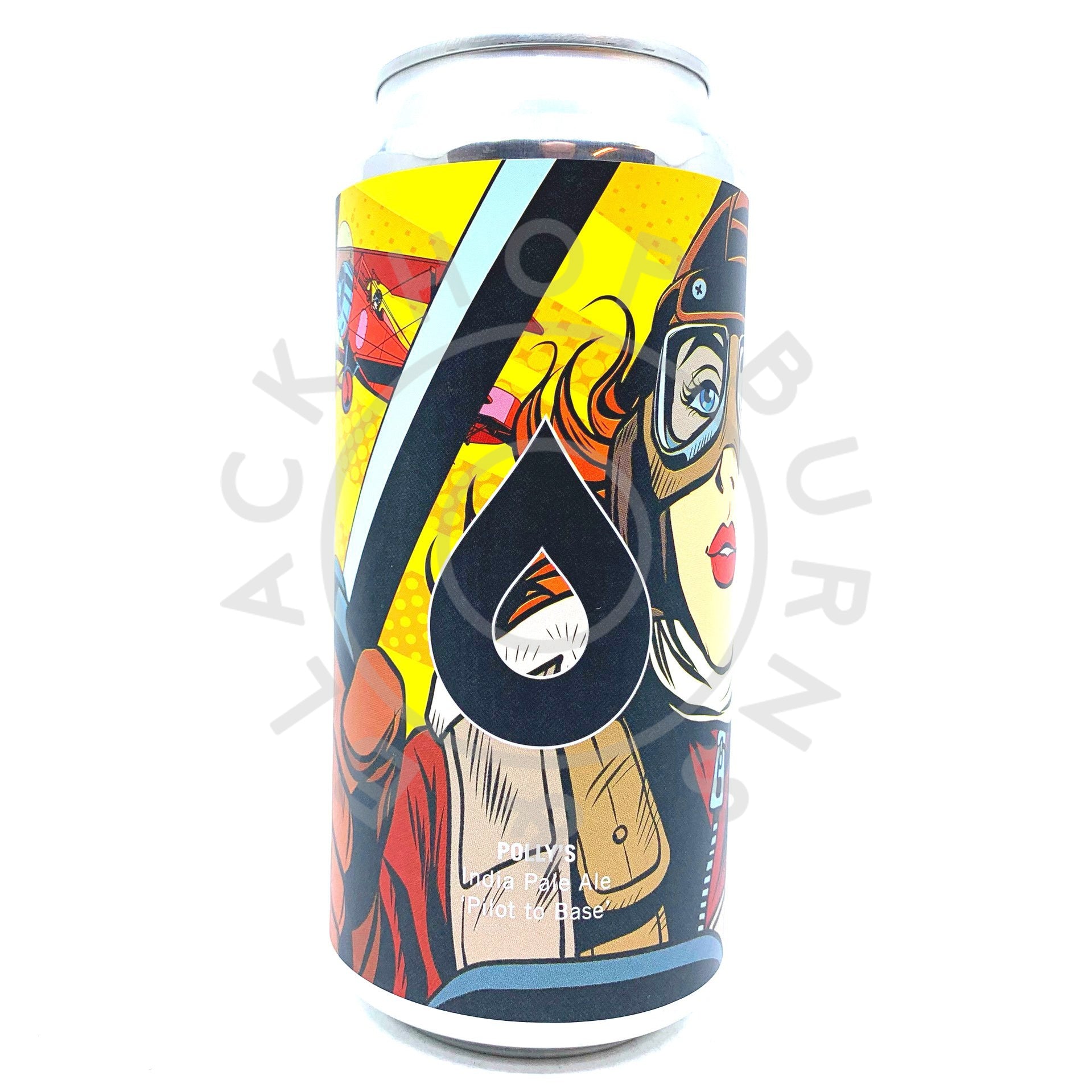 Polly's Brew Co Pilot To Base IPA 6.3% (440ml can)-Hop Burns & Black