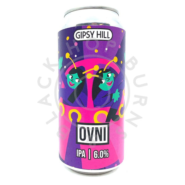 Gipsy Hill Ovni New England IPA 6% (440ml can)-Hop Burns & Black
