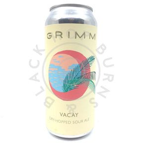 Grimm Artisanal Ales Vacay 2020 Dry Hopped Sour Ale 5.3% (473ml can)-Hop Burns & Black