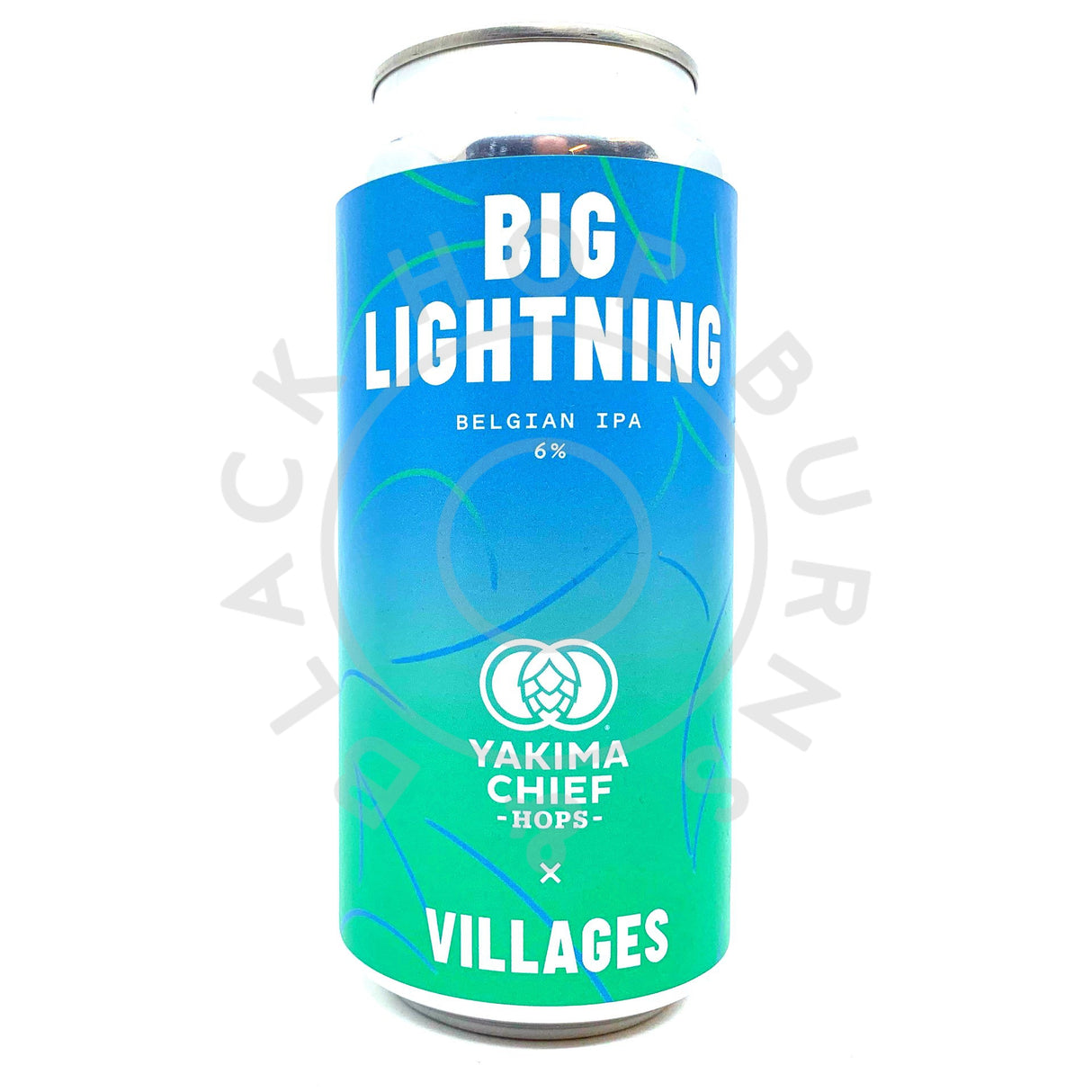 Villages Big Lightning Belgian IPA 6% (440ml can)-Hop Burns & Black