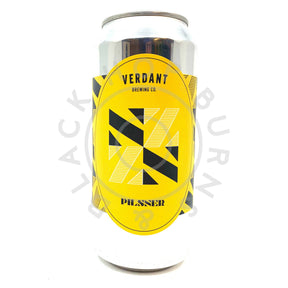 Verdant NZ Pilsner 4.9% (440ml can)-Hop Burns & Black