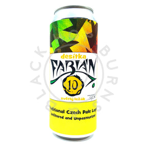 Pivovar Hostomice Fabian 10 Svetly Lezak Czech Lager 3.5% (500ml can)-Hop Burns & Black