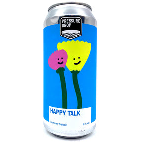 Pressure Drop Happy Talk Summer Saison 5.2% (440ml can)-Hop Burns & Black