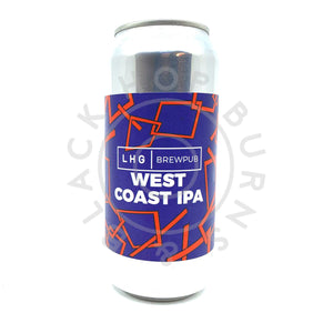 Left Handed Giant Brewpub West Coast IPA 7% (440ml can)-Hop Burns & Black