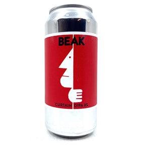 Beak Brewery Curtain Double IPA 8% (440ml can)-Hop Burns & Black
