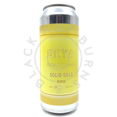 DEYA Solid Gold DIPA 8% (500ml can)-Hop Burns & Black