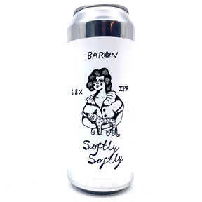 Baron Brewing Softly Softly IPA 6.8% (500ml can)-Hop Burns & Black