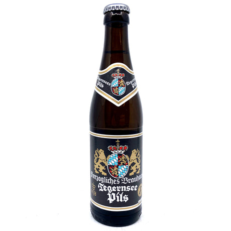 Tegernsee Pils 5% (330ml)-Hop Burns & Black