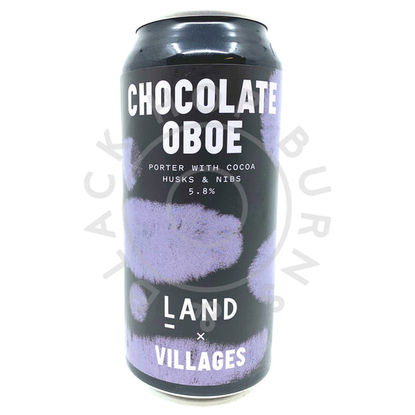 Villages x Land Chocolate Oboe Porter 5.8% (440ml can)-Hop Burns & Black
