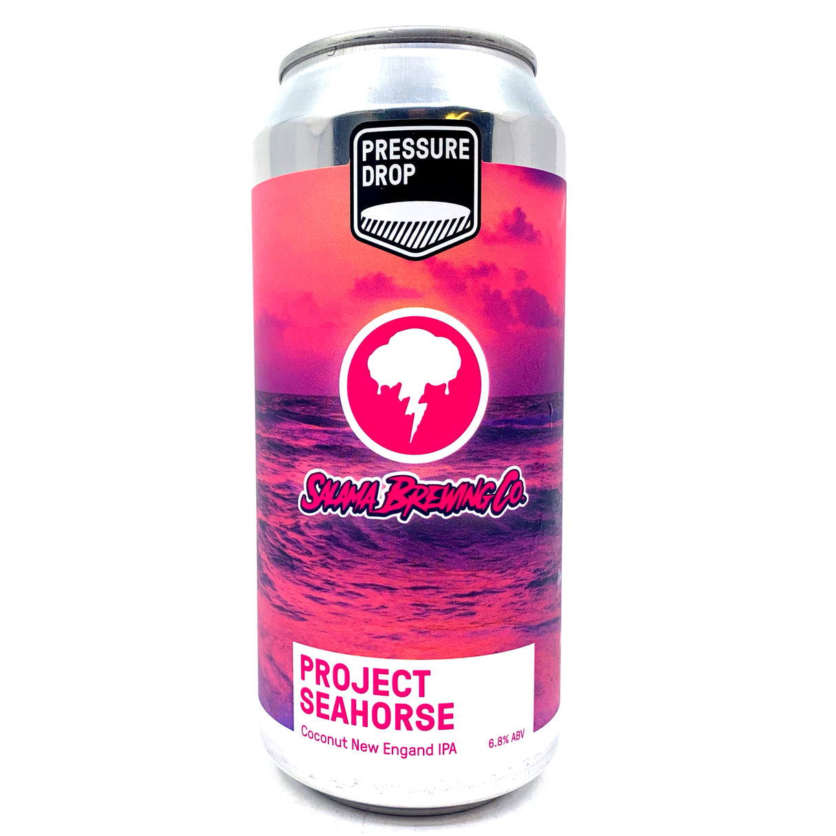 Pressure Drop x Salama Brewing Project Seahorse Coconut New England IPA 6.8% (440ml can)-Hop Burns & Black