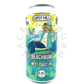 Gipsy Hill Beachbum West Coast IPA 6% (440ml can)-Hop Burns & Black