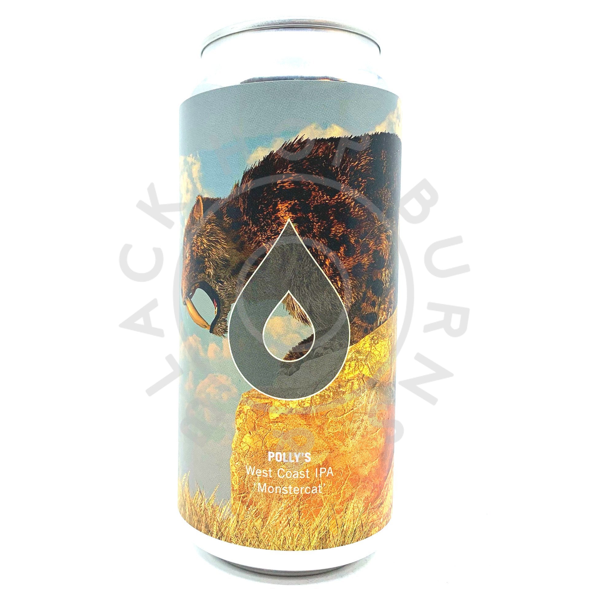 Polly's Brew Co Monstercat West Coast IPA 7.1% (440ml can)-Hop Burns & Black
