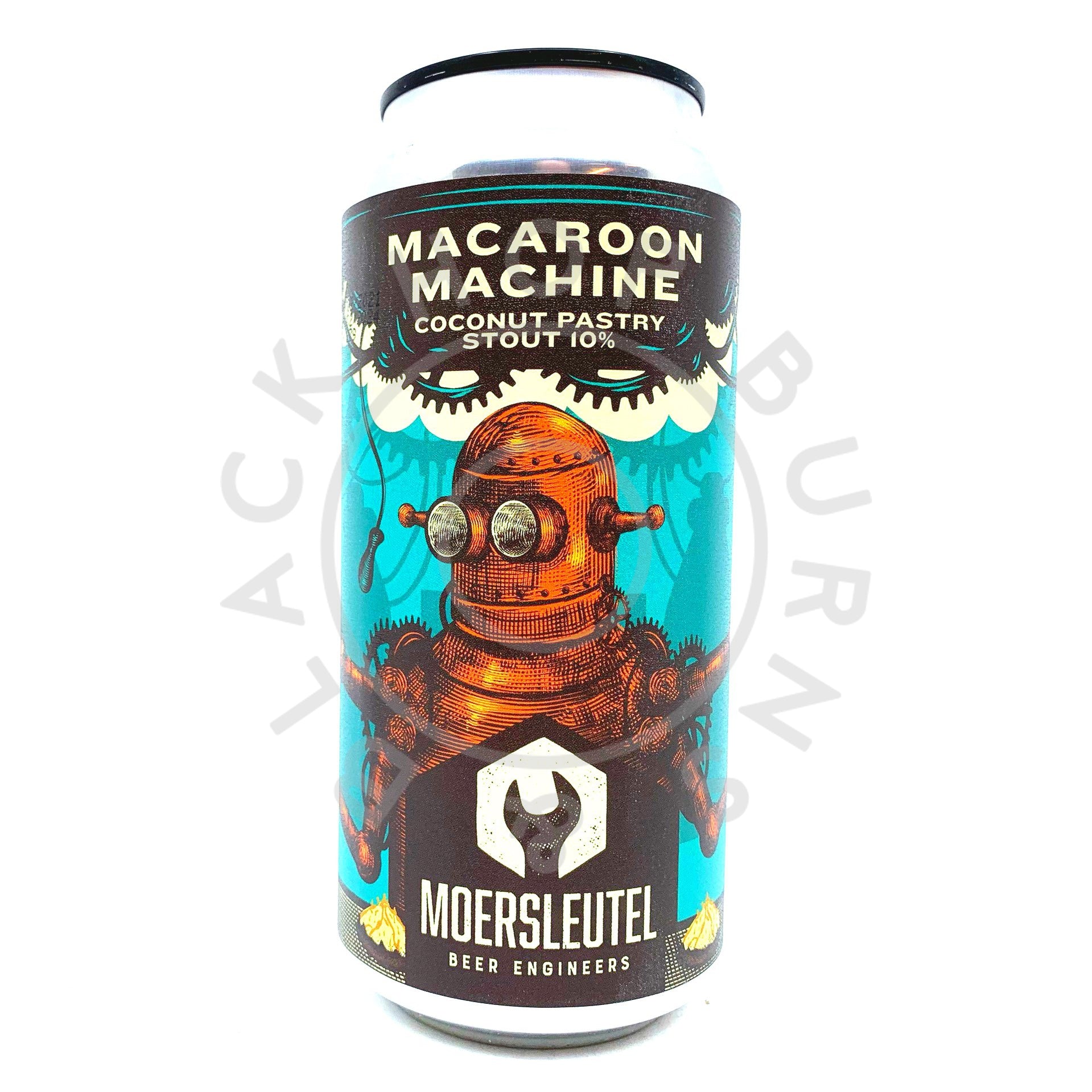 De Moersleutel Macaroon Machine Imperial Stout 10% (440ml can)-Hop Burns & Black