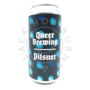 Queer Brewing Tiny Dots Pilsner 4.5% (440ml can)-Hop Burns & Black