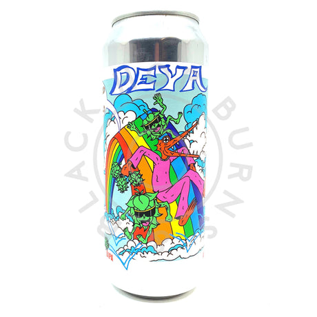 DEYA Saturated in Amarillo Double IPA 8% (500ml can)-Hop Burns & Black