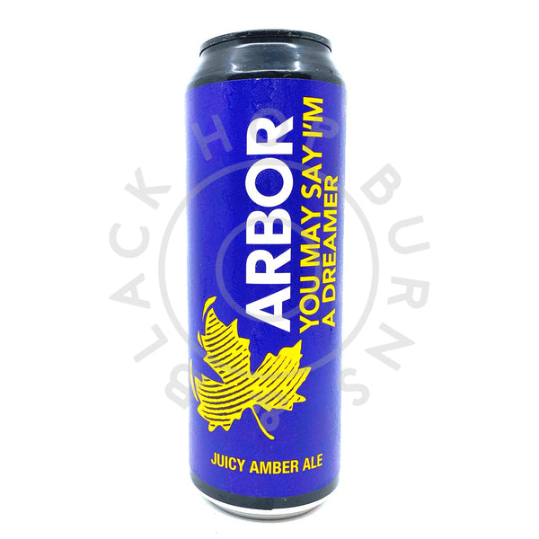 Arbor You May Say I'm A Dreamer Juicy Amber Ale 4.6% (568ml can)-Hop Burns & Black