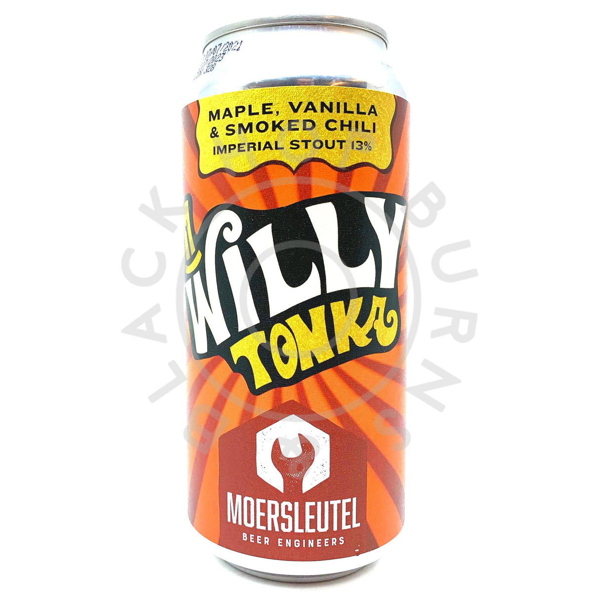 De Moersleutel Willy Tonka - Maple, Vanilla and Smoked Chili Imperial Stout 13% (440ml can)-Hop Burns & Black