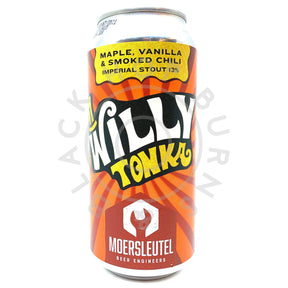 De Moersleutel Willy Tonka - Maple, Vanilla and Smoked Chili Imperial Stout 13% (440ml can)-Hop Burns & Black