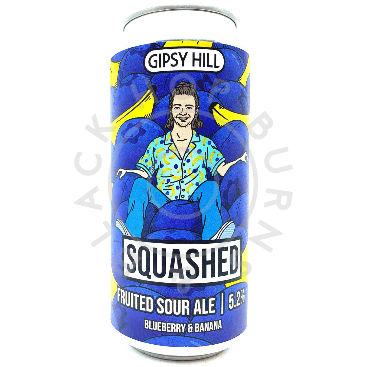 Gipsy Hill Squashed Blueberry & Banana Sour 5% (440ml can)-Hop Burns & Black