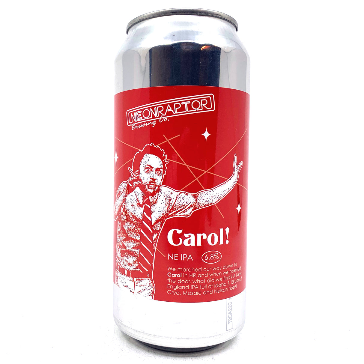 Neon Raptor Carol IPA 6.5% (440ml can)-Hop Burns & Black